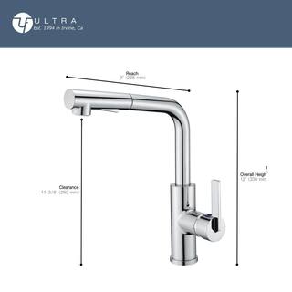 Ultra Faucets Hena Single-Handle Pull-Out Sprayer Kitchen Faucet with Accessories in Rust and Spot Resist in Matte Black UF13707