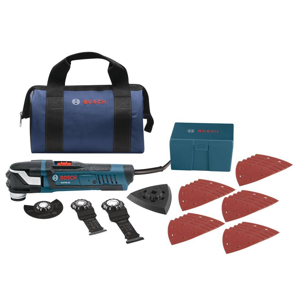 Bosch 4 Amp Corded StarlockPlus Oscillating Multi-Tool Kit (32-Piece) GOP40-30B