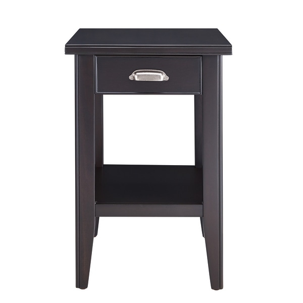 Leick Home 10506 Laurent One Drawer Narrow Side Table with Shelf