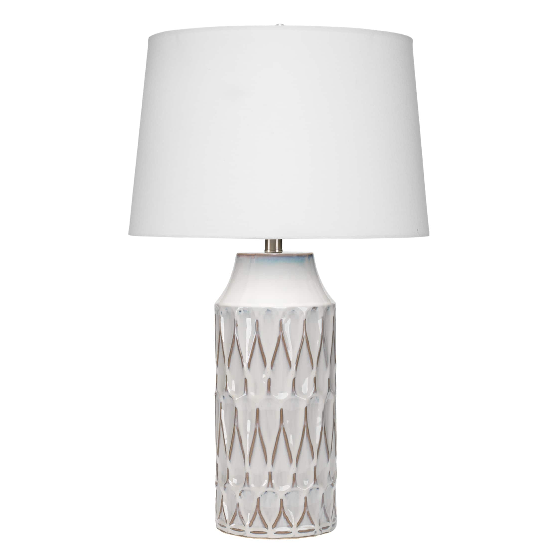 Alden Décor Tessa Ceramic Table Lamp， White