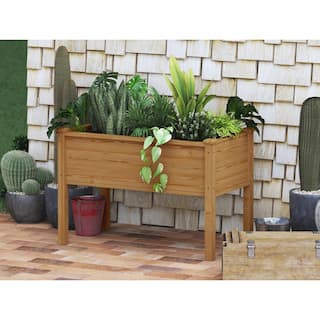 northbeam Easy Grow Cedar Tone Wooden Planter PLT0212212010