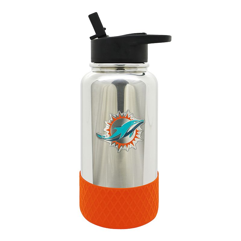 Miami Dolphins NFL Chrome 32-oz. Hydration Water Bottle