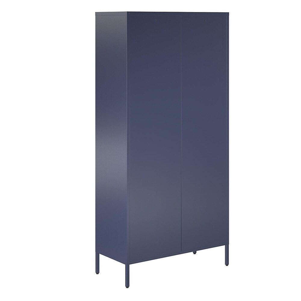 The Novogratz Channing Tall 2 Door Storage Cabinet Mesh Metal Locker