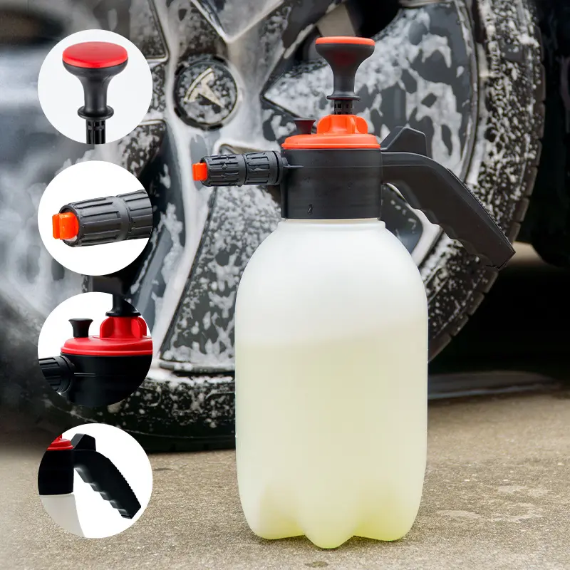 2L Plastic Foam Sprayer Foaming Pump Blaster Hand Pressure Snow Foam Sprayer Hand Pressurized Soap Sprayer