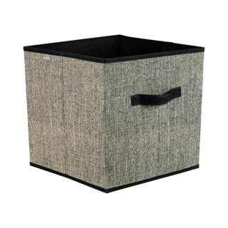 Simplify 12 in. H x 12 in. W x 12 in. D Black Plastic Cube Storage Bin 25432-BLACK