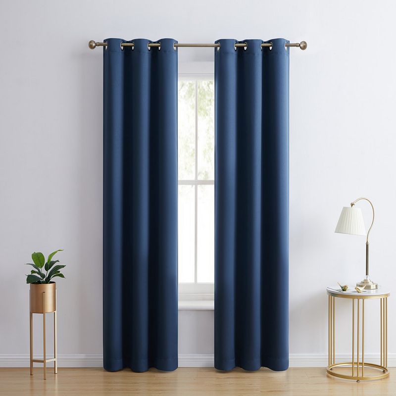 THD Lawrence 100% Blackout Grommet Window Curtain Panels Total Privacy and Energy Efficiency - Set of 2