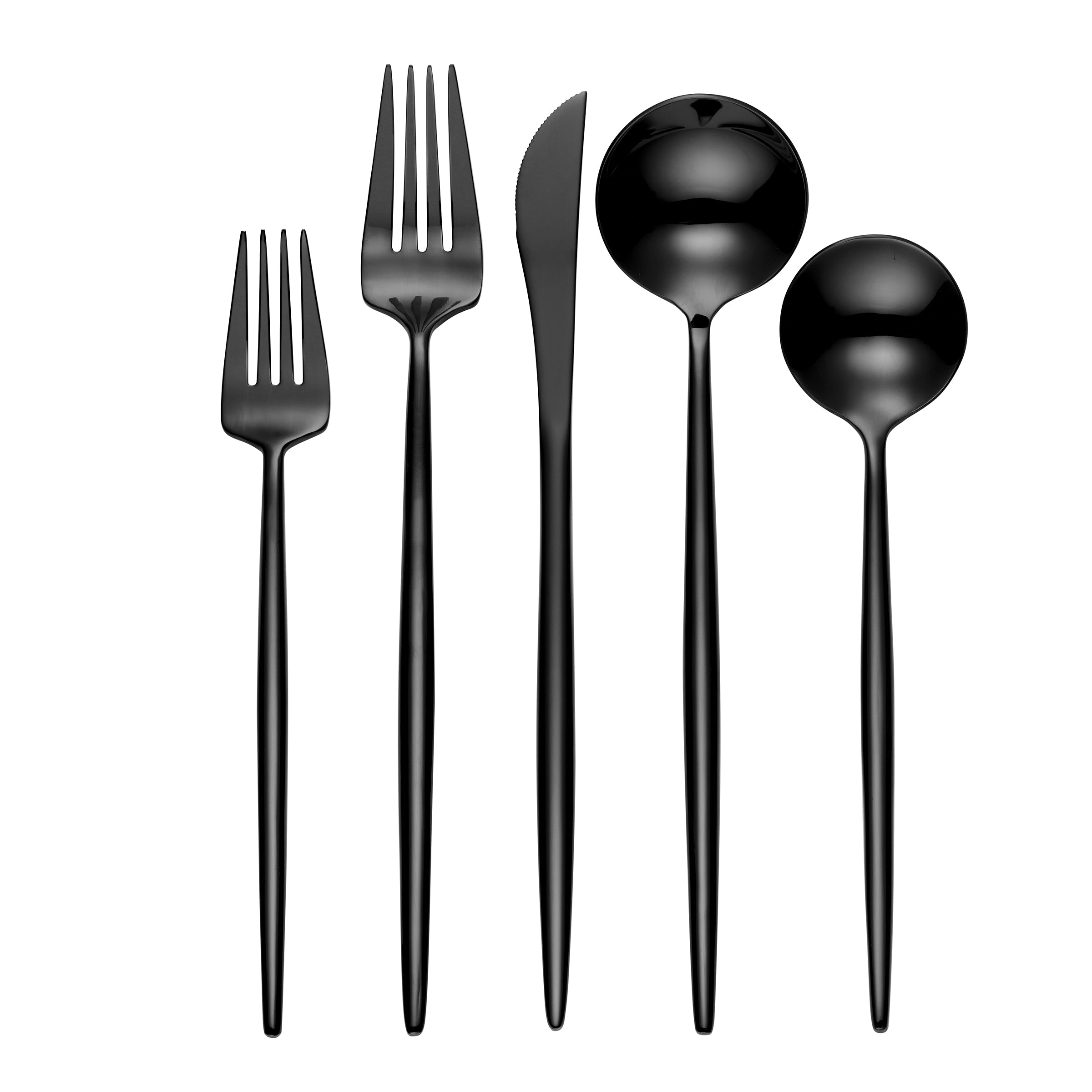 Skandia Zephyr Black 45 Piece Flatware Set