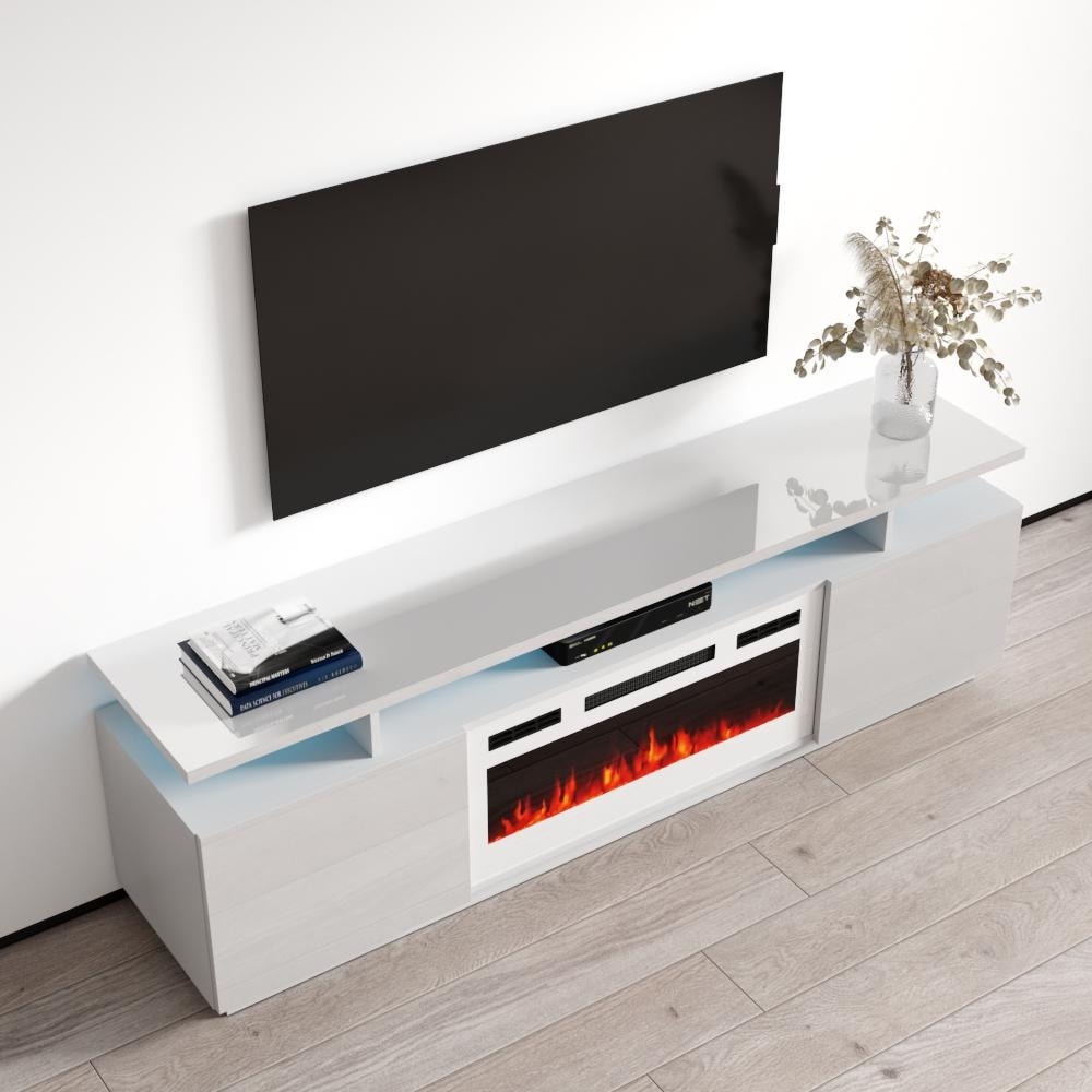 Eva KWH Modern 71 inch Electric Fireplace TV Stand