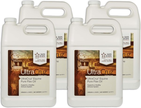 UltraCruz Pure Flax Oil Skin， Coat and Hoof Care Liquid Horse Supplement