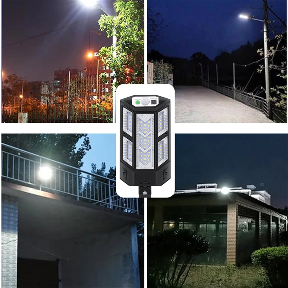 2 Pack Solar Street Light Outdoor， Ultra Bright Solar Motion Sensor Flood Light Outdoor Dusk to Dawn， IP65 Waterproof Solar Lights for Yard Garden Street Security Lighting