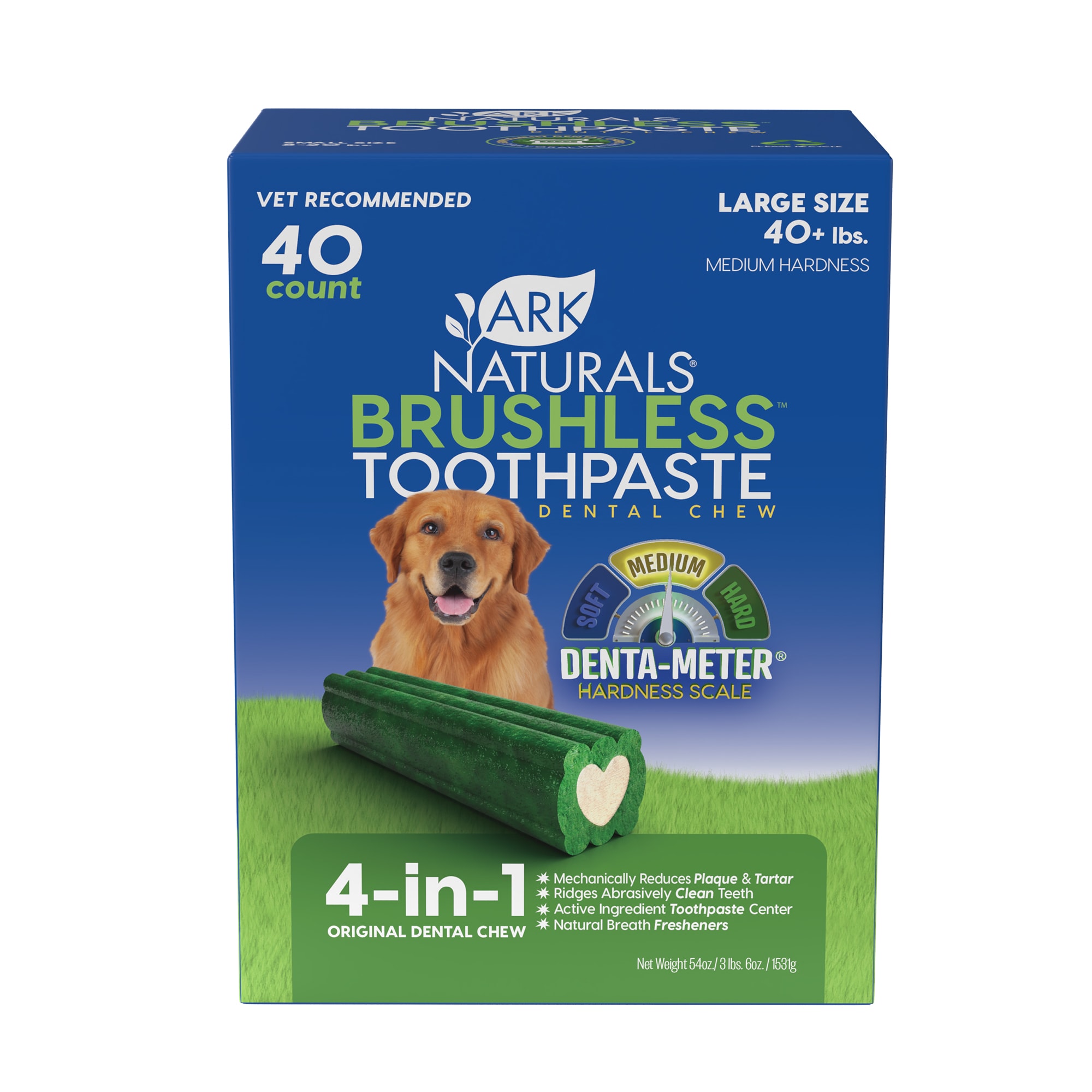 Ark Naturals Brushless Individual Toothpaste for Large Dogs， 54 oz.