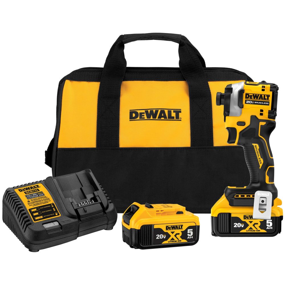 DEWALT ATOMIC 20V MAX 1/4" 3 Speed Impact Driver Cordless Kit DCF850P2 from DEWALT