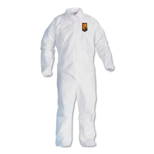 KleenGuard A40 Coveralls， Elastic Wrists/Ankles， X-Large， White (44314)