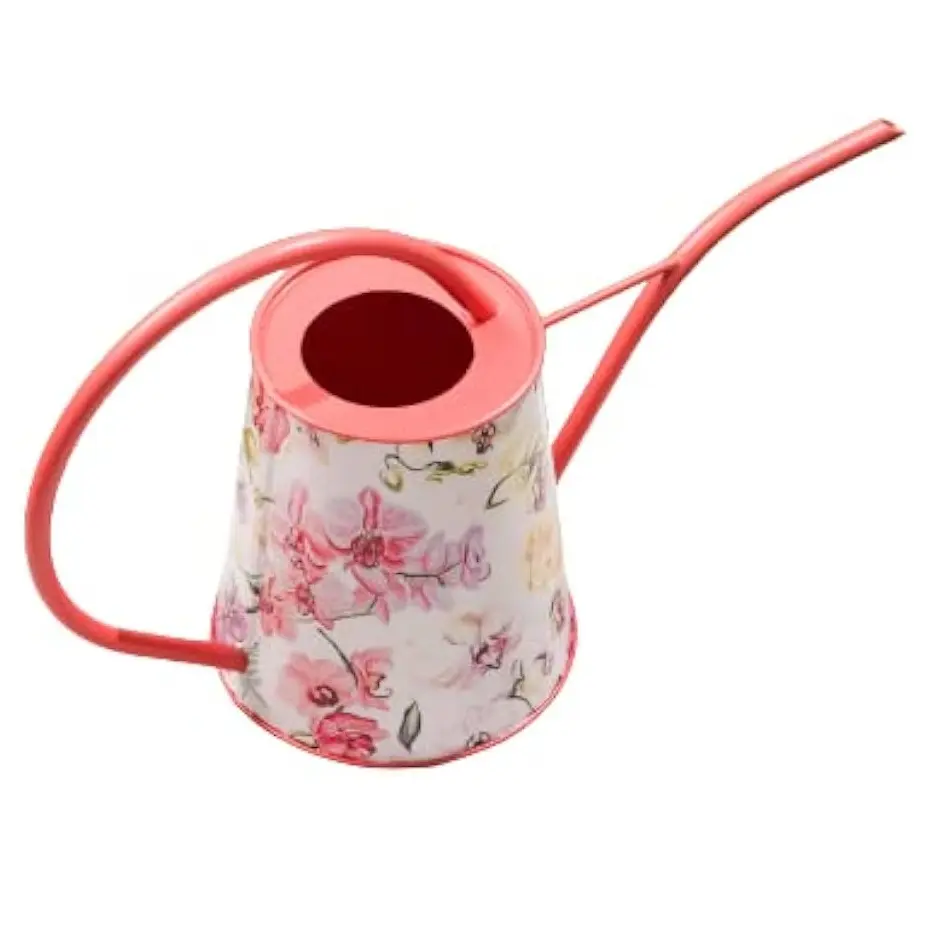 Amazon Top Seller Metal Round Watering Can Galvanized Steel Water Can Simple Metal Water Can creative vintage water cane