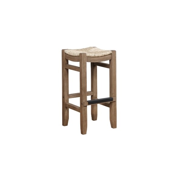 The Gray Barn Enchanted Acre 30-inch Wood Bar Stool with Rush Seat