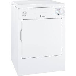 GE 3.6 cu. ft. 120- Portable Front Load Stackable Electric Dryer in White DSKP333ECWW