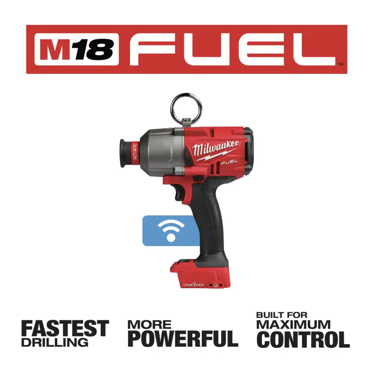 Milwaukee M18 Fuel ONE-KEY 18V Lithium-Ion Brushless Cordless 7/16 in. Hex High Torque Impact Wrench (Tool-Only)