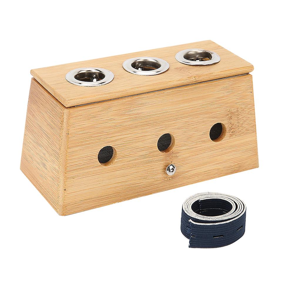 3 Holes Moxa Moxibustion Box Acupuncture Moxa Roller Stick Holder Heating Therapy Box