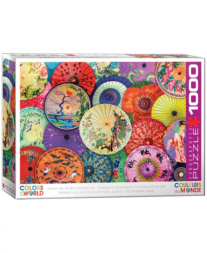 University Games Eurographics Incorporated Colors of the World Asian Oil-Paper Umbrellas Jigsaw Puzzle  1000 Pieces