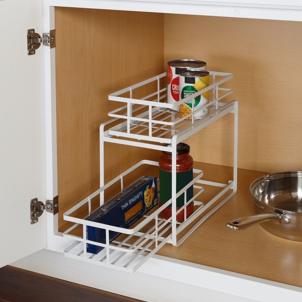 Kitchen Countertop Organizer with Drawers  White