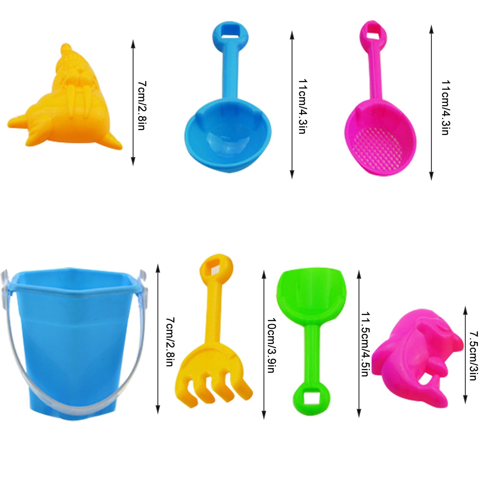 Beach Toy 7 Piece Beach Toy Sand Set Sand Play Sandpit Toy Summer Outdoor Toy Pool Toys For Toddlers 1-3 Abs As Shown