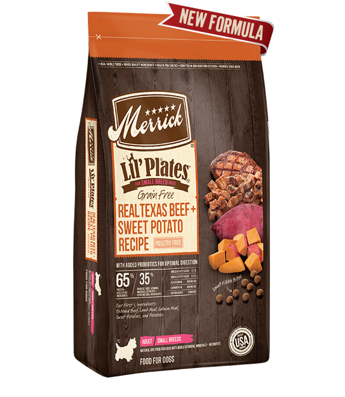 Merrick Lil' Plates Grain Free Real Beef and Sweet Potato Dry Dog Food， 4 Lbs.