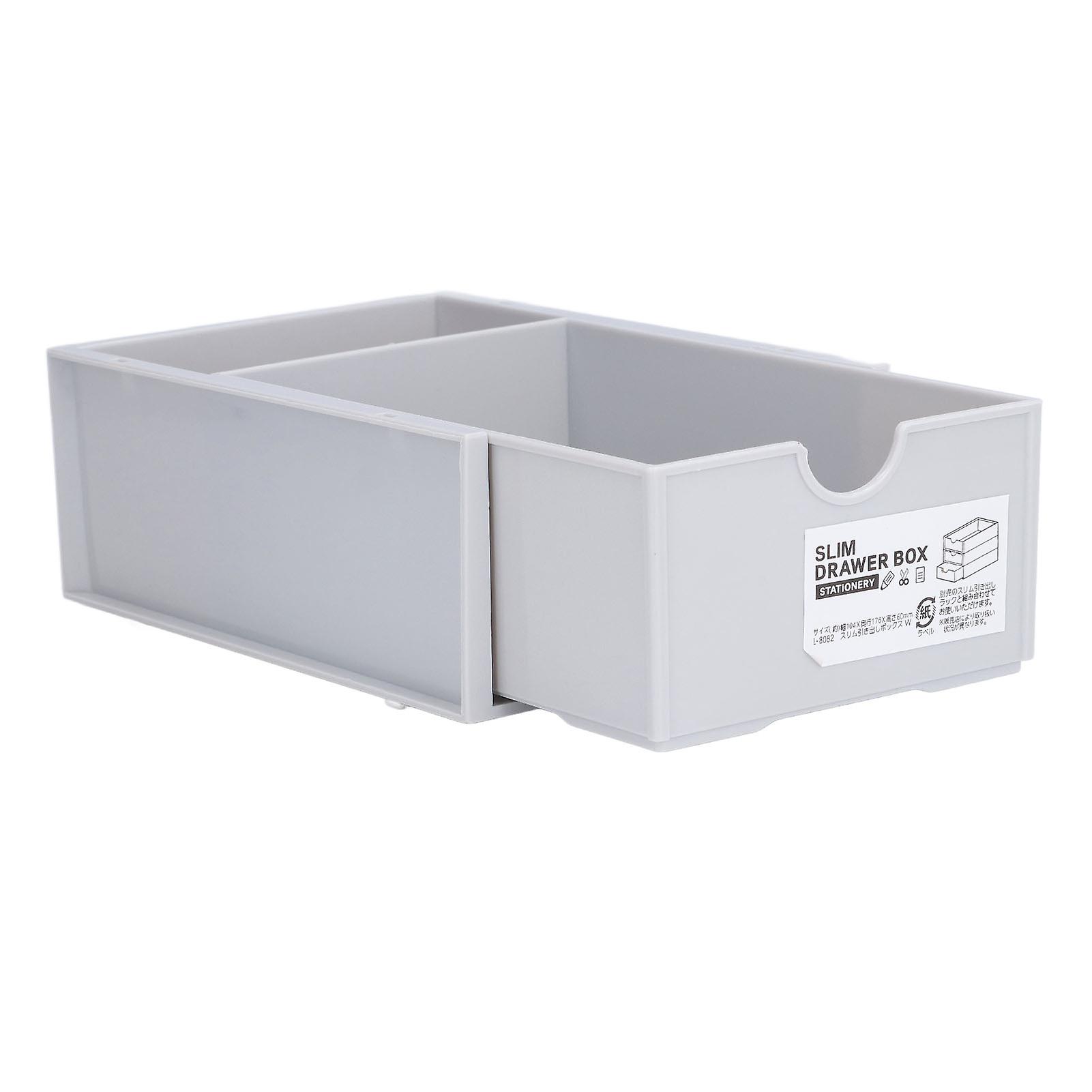 Storage Box Stackable Pp Material Large Capacity Classified Storage Strong Durable Drawer Boxgrey