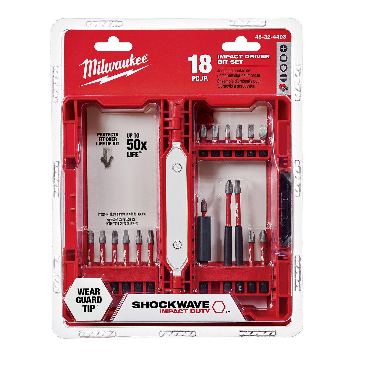 MW Shockwave Assorted 3 in. L Impact Driver Bit Set Steel 18 pc