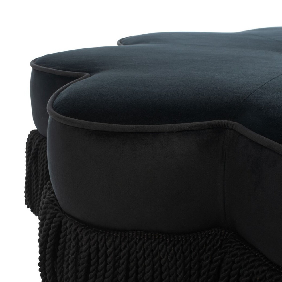 Judith Flower Ottoman Black   Contemporary   Footstools And Ottomans   by V.S.D Furniture  Houzz