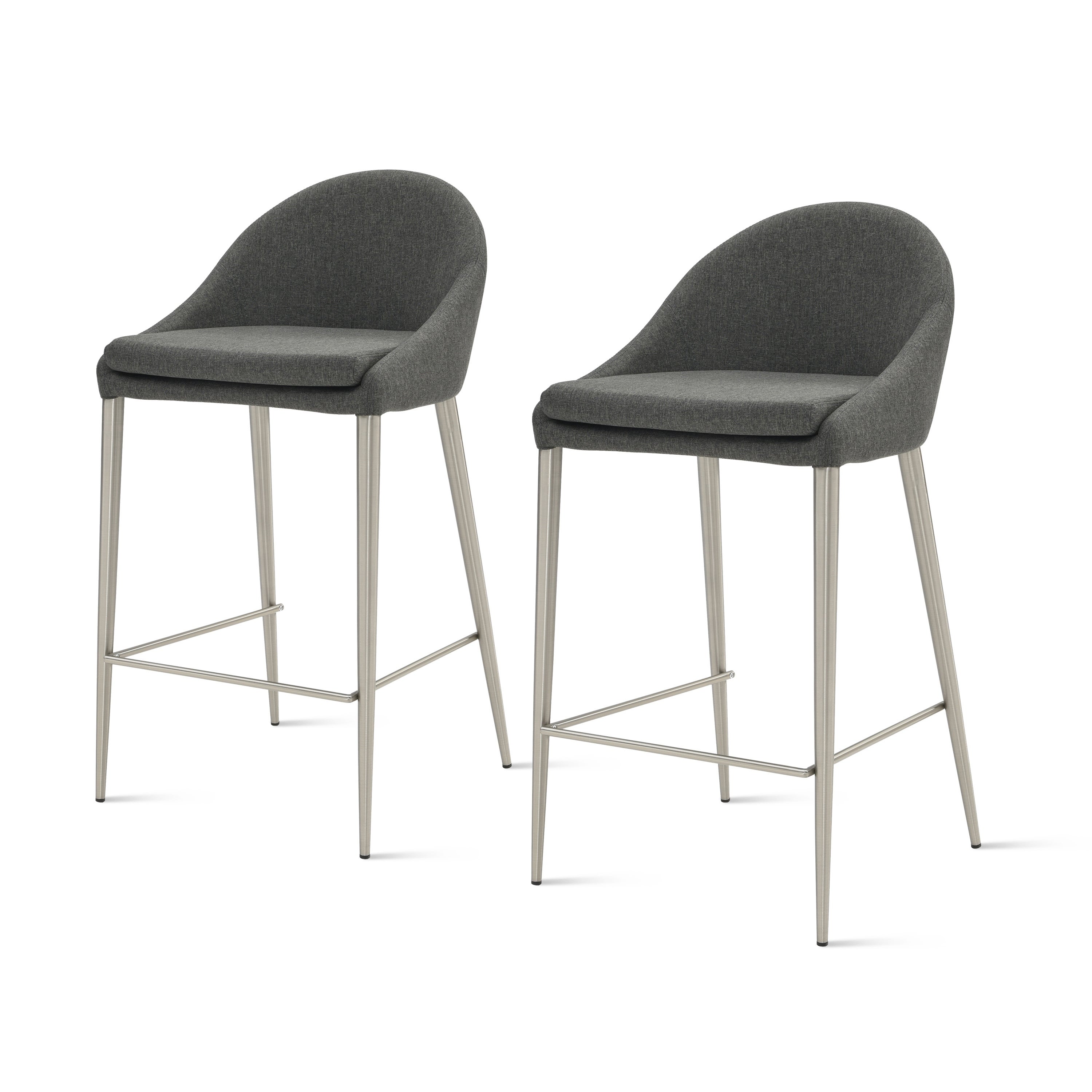 Zane Fabric Counter Stool，Set of 2