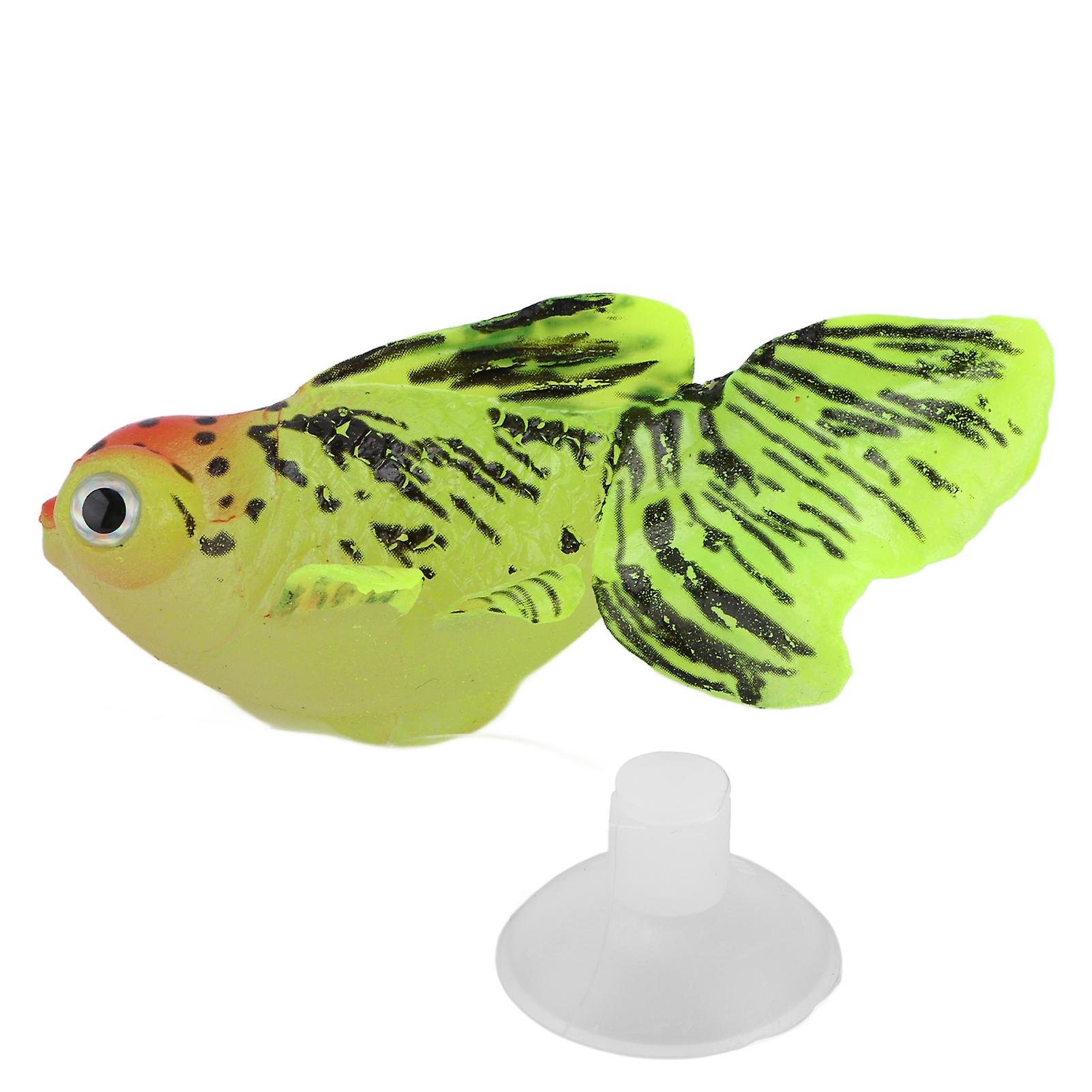 Artificial Fish Glowing Effect Silicone Simulation Gold Fish For Fish Bowl Simulation Animal Decorationgf02