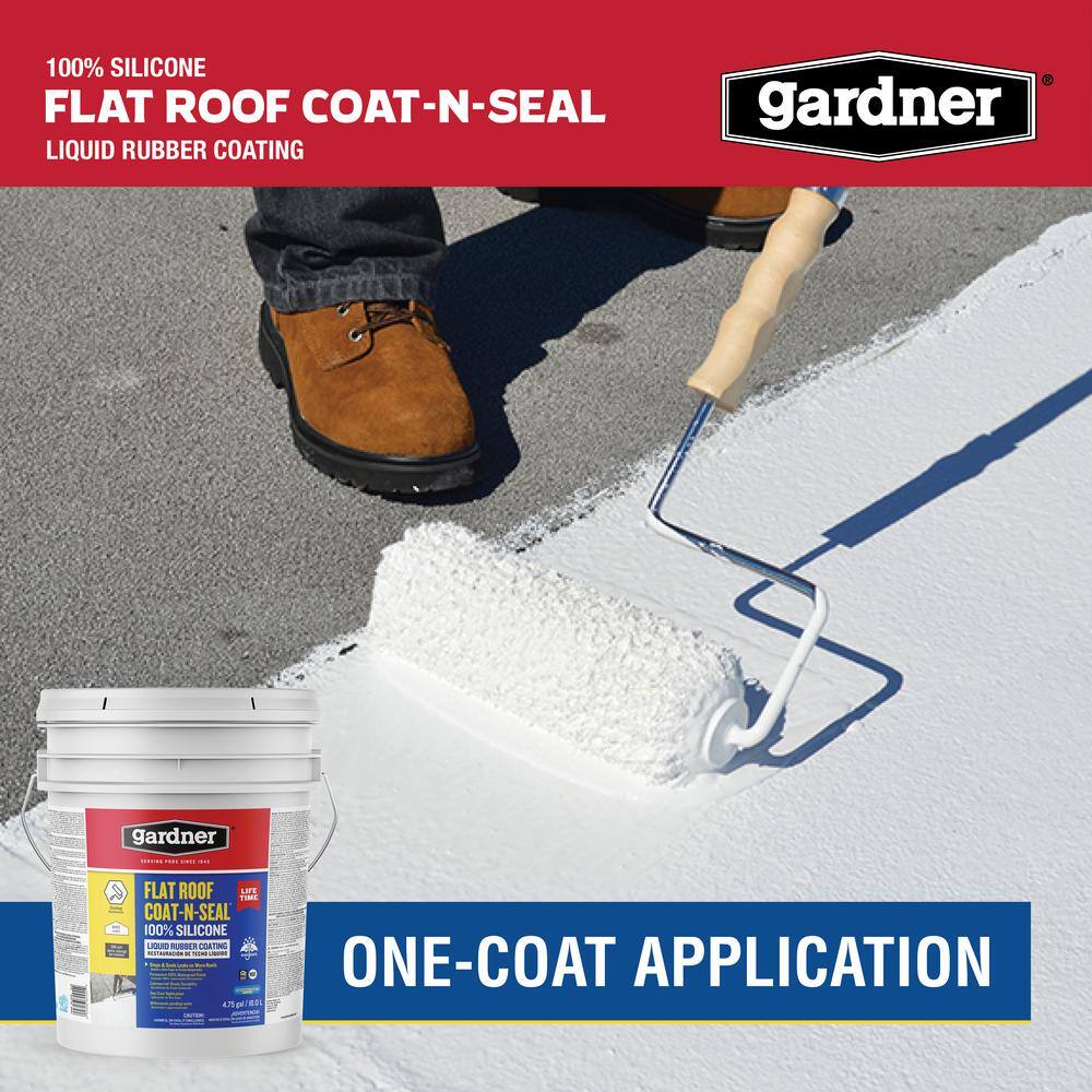 Gardner 4.75 Gal. Flat Roof Coat-n-Seal Liquid Rubber Coating SK-8245