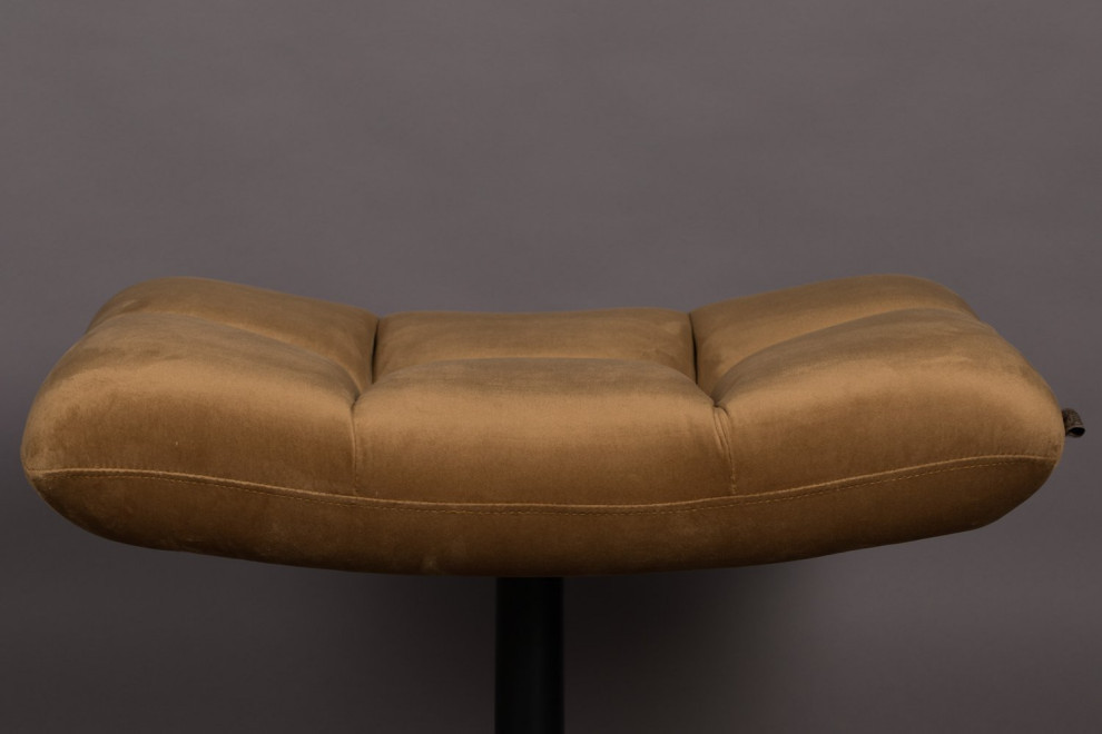 Gold Brown Upholstered Ottoman  Dutchbone Bar   Contemporary   Footstools And Ottomans   by Luxury Furnitures  Houzz