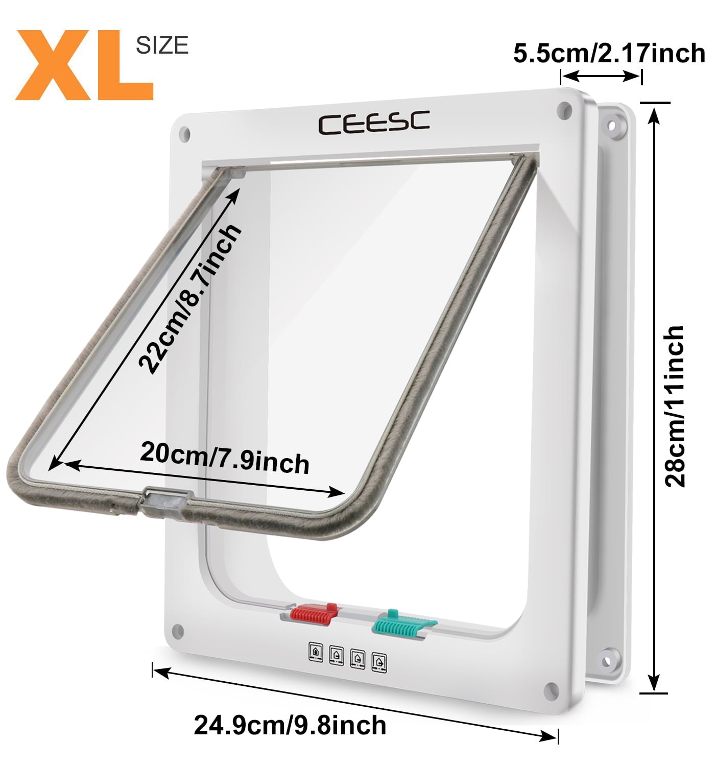 CEESC Extra Large Cat Door (Outer Size 11