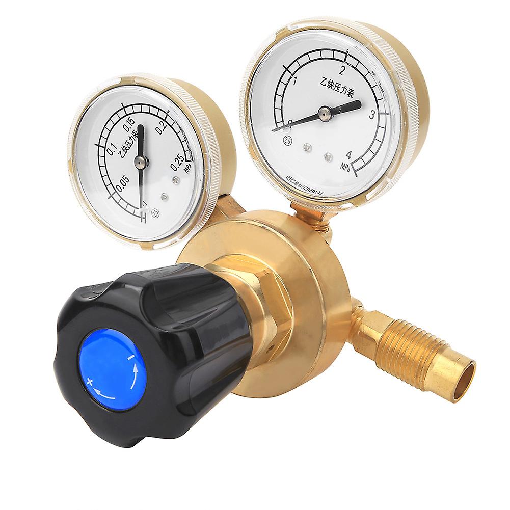 Acetylene Regulator Gauge High Accuracy Brass G1/2in Male Thread 0.01-0.025mpa Output