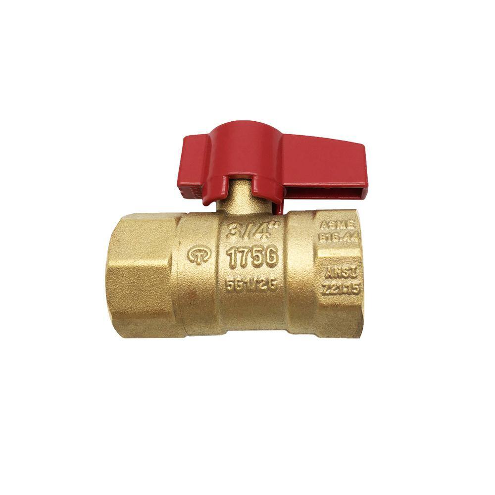 THEWORKS 34 in. Brass FIP x FIP Threaded Gas Ball Valve LFBV170