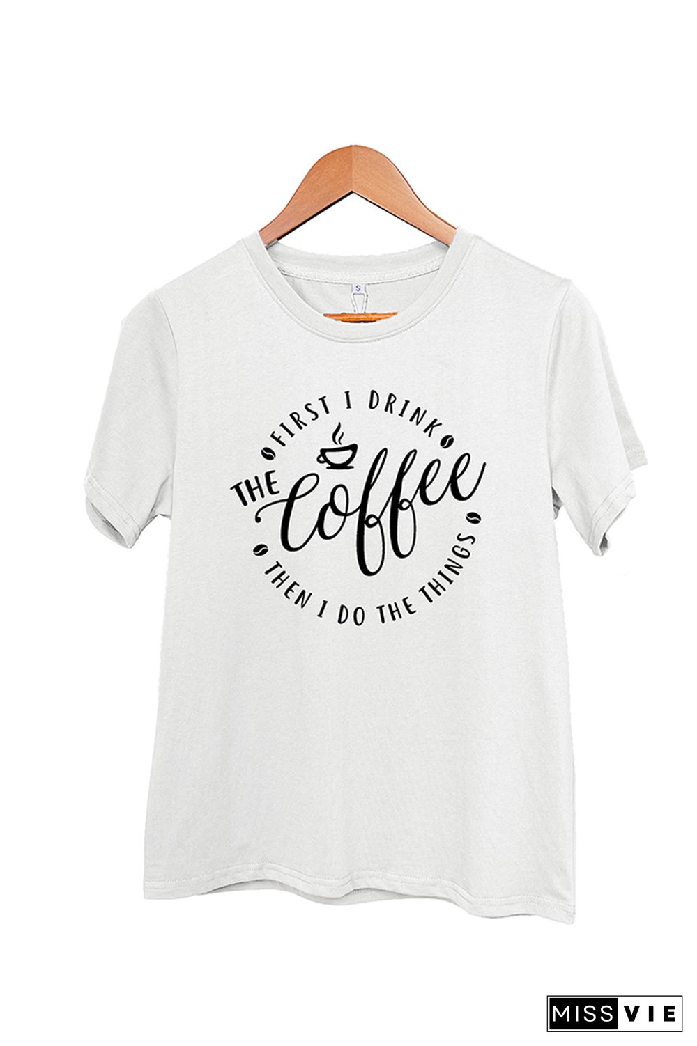 First i drink the coffee Short Sleeve Graphic Tee Wholesale