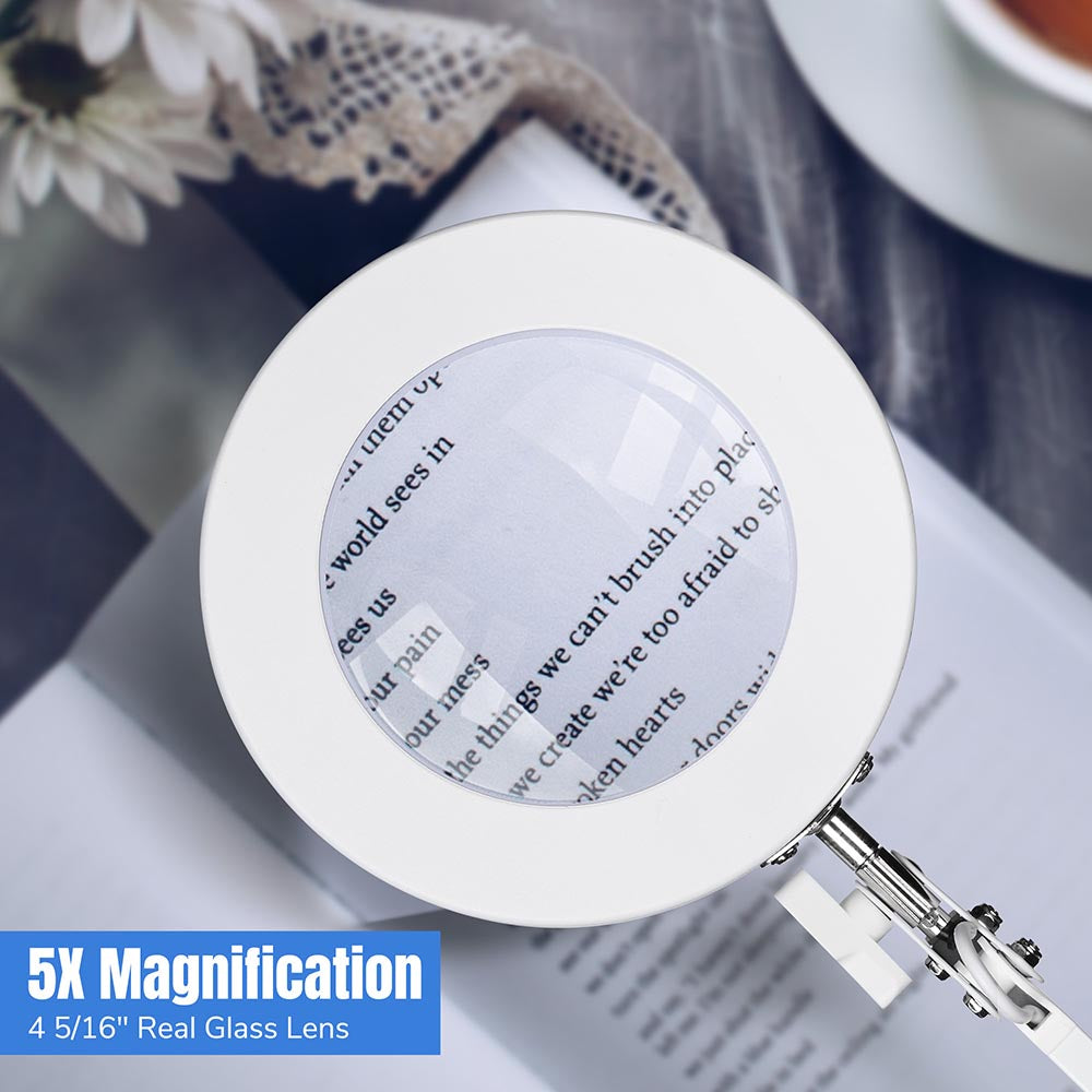 Yescom Mag Lamp 5x Magnifying Glass with Stand for Crafts Beauty