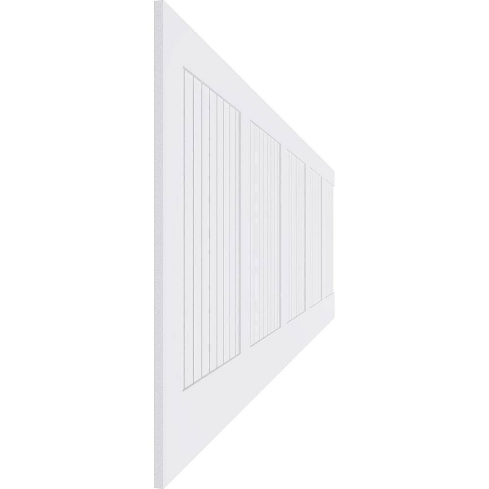 Ekena Millwork 32 in. H x 94-12 in. W 21.04 sq. ft. Framed Beadboard PVC Wainscot Paneling Kit WPK32X94FBD