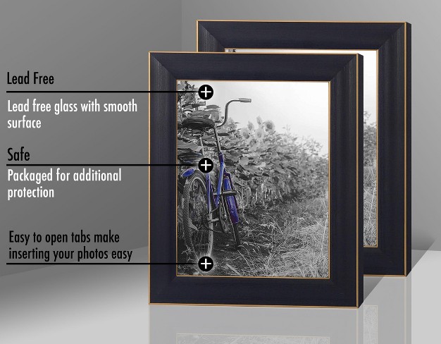 Americanflat 2 Pack Picture Frame With Polished Glass Available In A Variety Of Sizes And Colors