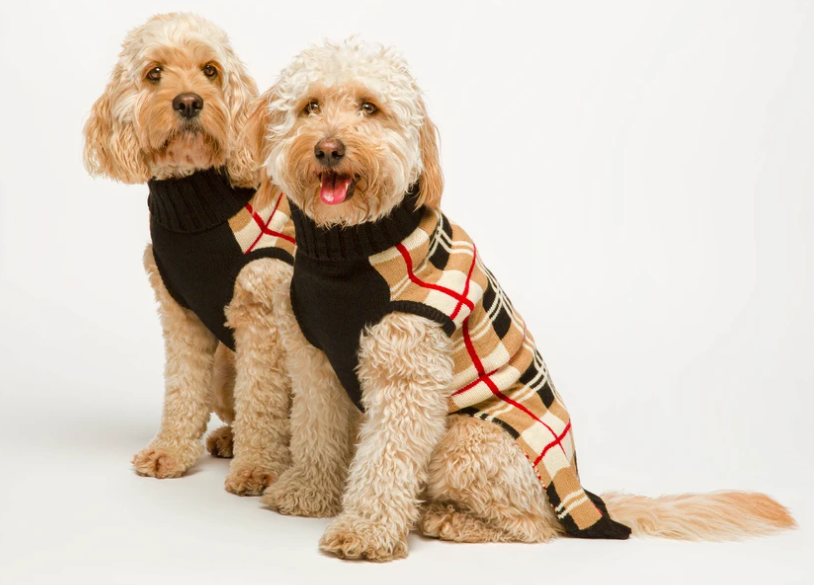 Fabdog Camel Plaid Sweater andndash; Pet Empire and Supplies