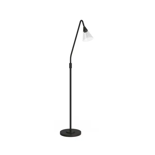 Challice Blackened Bronze Arc Floor Lamp