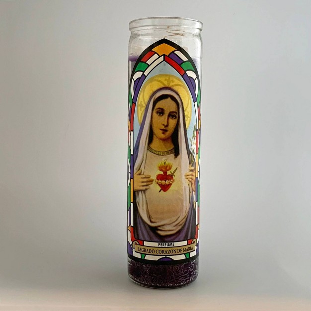 Jar Candle Sagrado Corazon De Maria Mauve Continental Candle