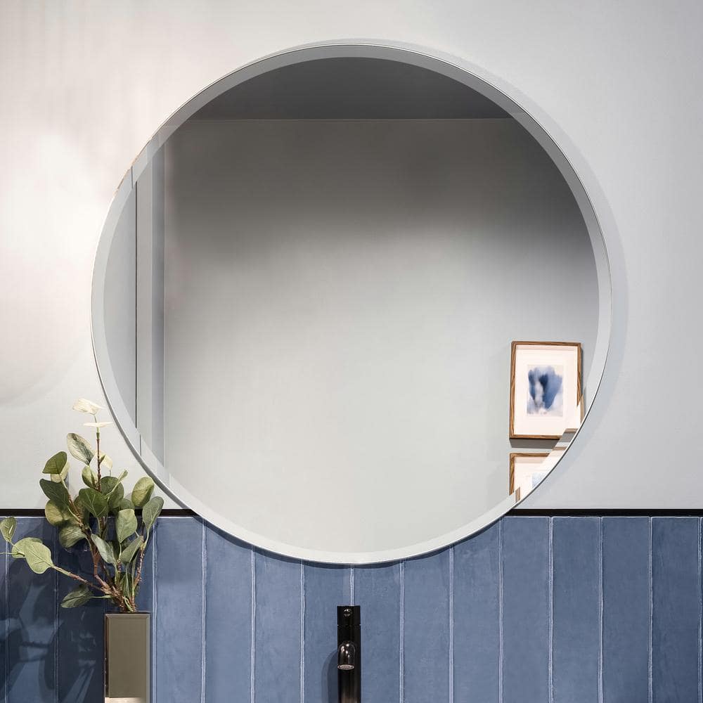 Fab Glass and Mirror Medium Round Beveled Glass Mirror (36 in. H x 36 in. W) 799456351780