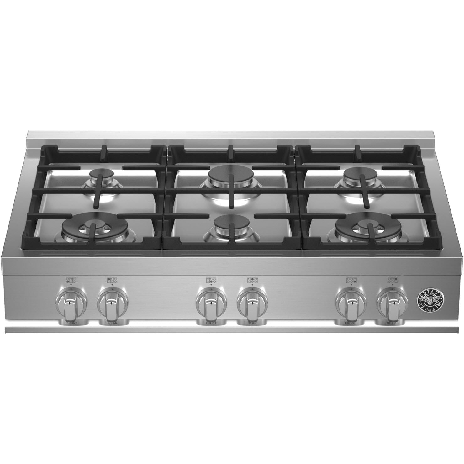 Bertazzoni 36-inch Built-in gas Rangetop with 6 Burners MAST366RTXE