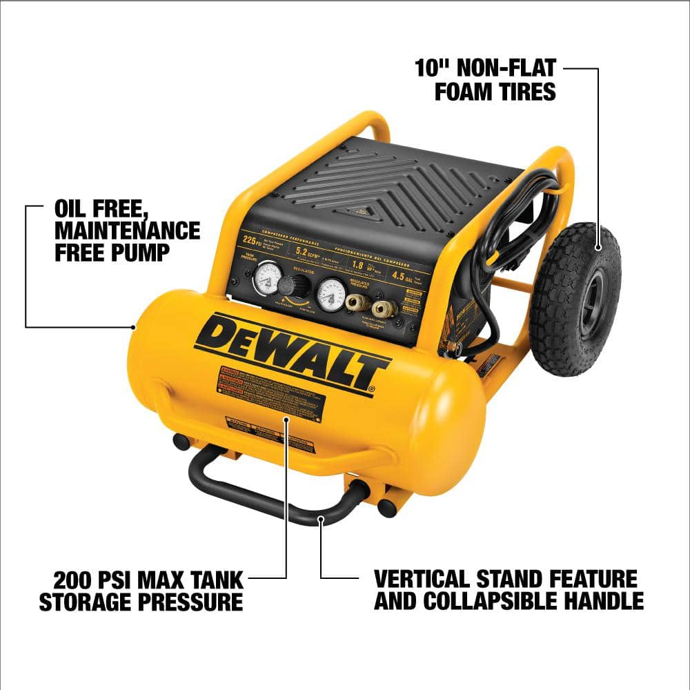 DEWALT 4.5 Gal. Portable Electric Air Compressor D55146