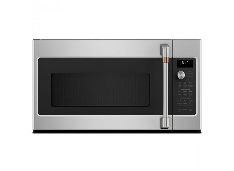 Cafe 1.7 Cu. Ft. Stainless Steel With Brushed Stainless Convection Over-The-Range Microwave Oven With Air Fry