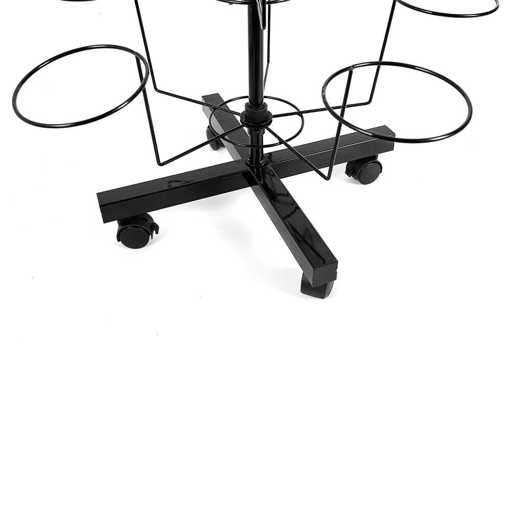 Miumaeov 7 Tier Rotating Hat Rack Stand w/ 35 Hook Modern Metal Freestanding Retail Stand