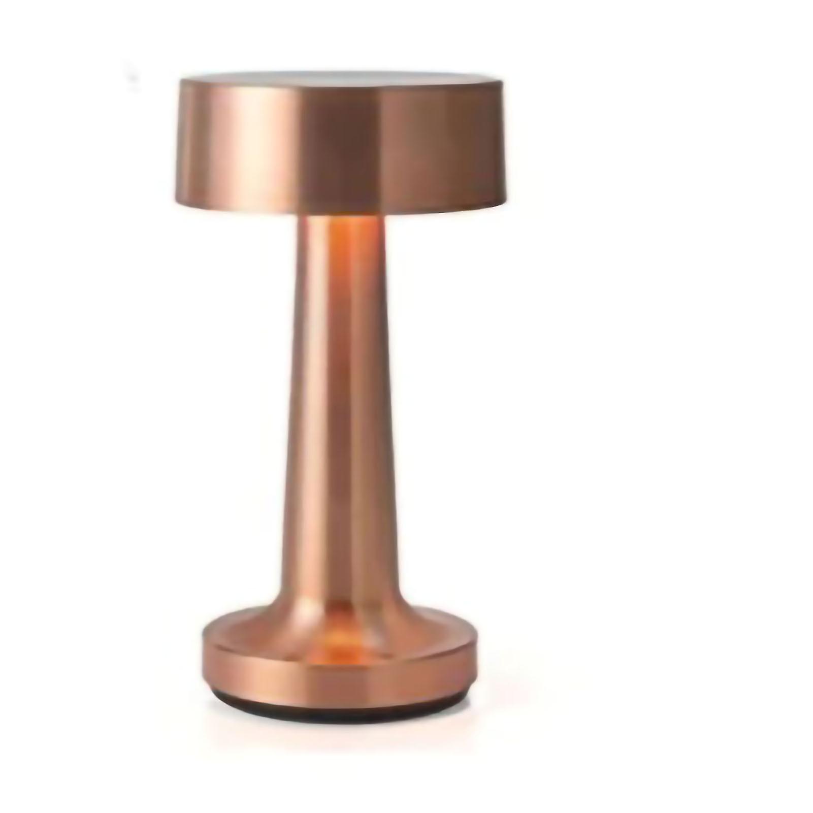 Barbell Shaped Bar Lamp Retro Design Touch Switch LED Rechargeable Bar Night Light for Night Clubs Parties Rose Gold C Style