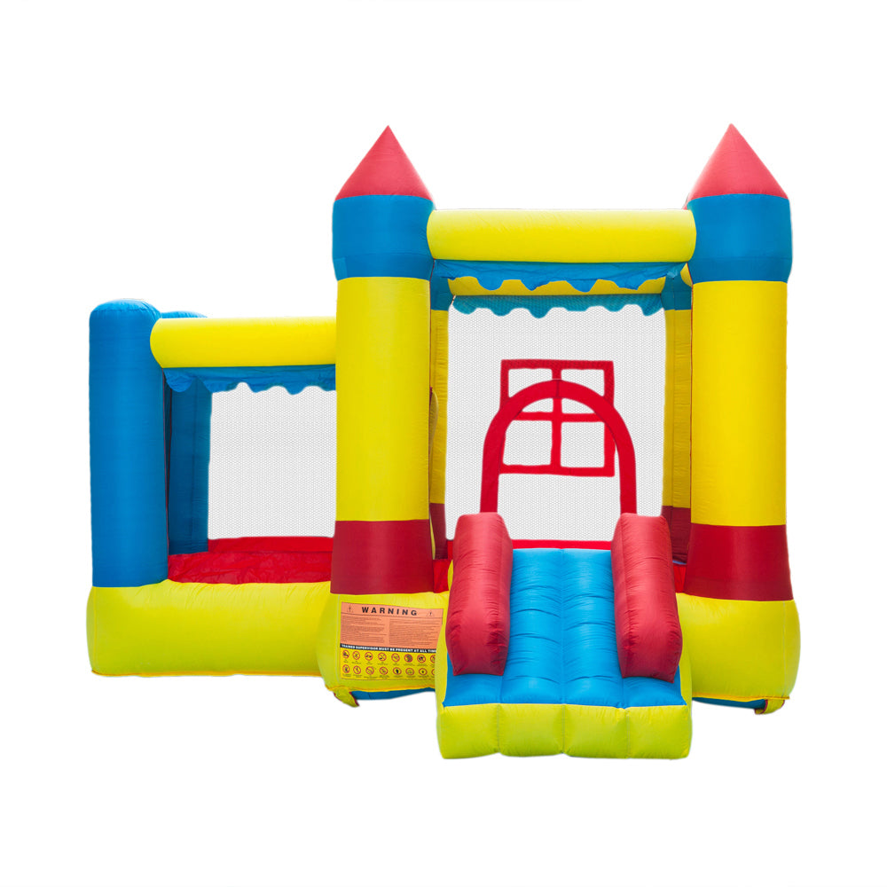 Summer children's inflatable bounce house, 420D thick Oxford cloth bouncy castle, with blower, suitable for children to play